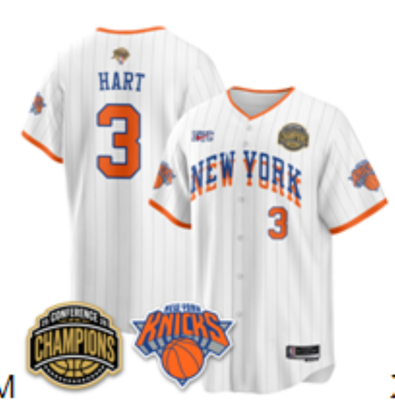 Men New York Knicks #3 Hart white 2026 Nike NBA jersey 07270013->new york knicks->NBA Jersey